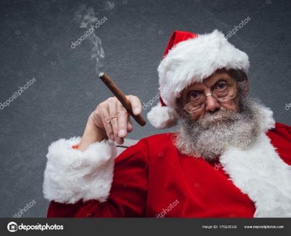 D�rlig julenisse r�yker sigar � stockfoto � stokkete #170245336